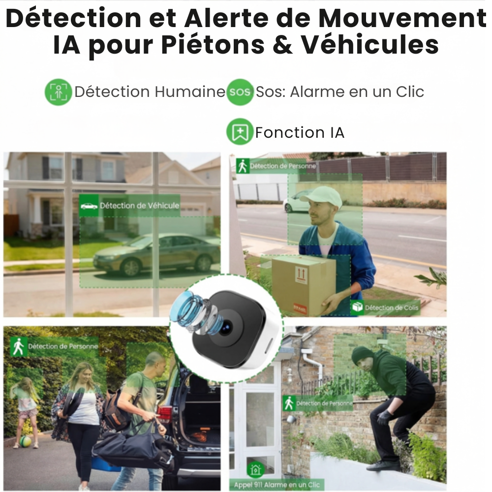 Jayliva Caméra de sécurité pour fenêtre à domicile