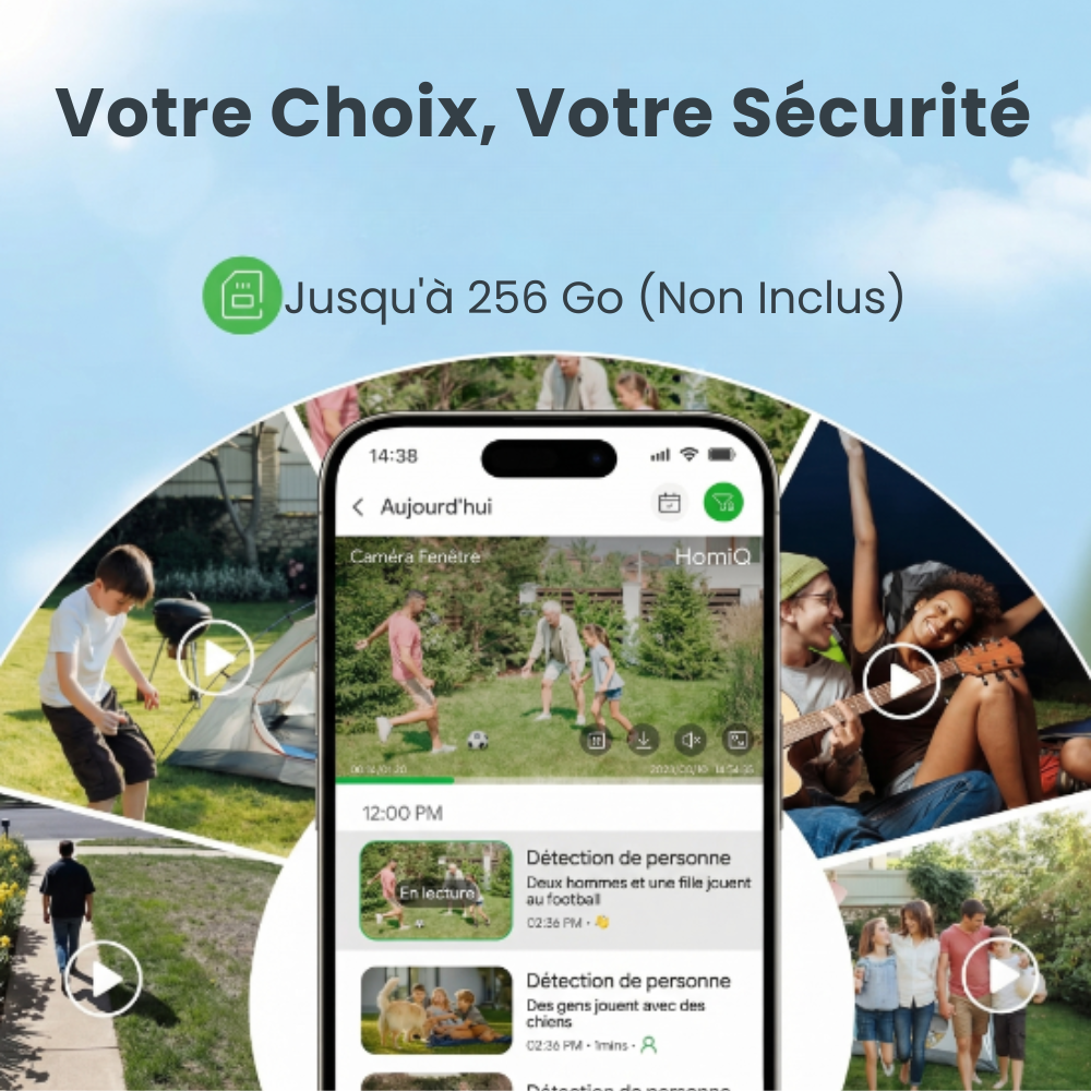 Jayliva Caméra de sécurité pour fenêtre à domicile